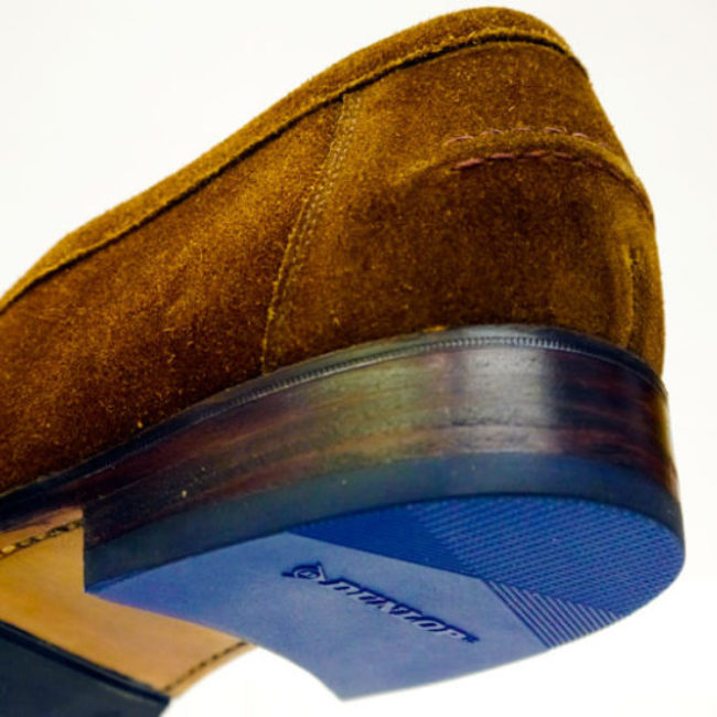 Schuhreparatur Blaue Absatze Dunlop Slick