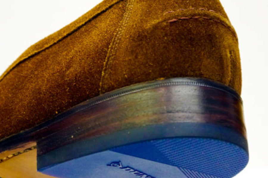Schuhreparatur – Dunlop® Slick, blaue Absätze