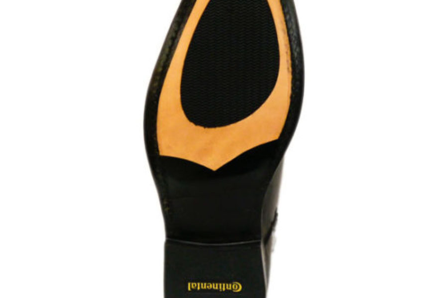 SCHUHREPARATUR – Lederhalbsohlen mit Gumminlay und Vollgummiabsätzen