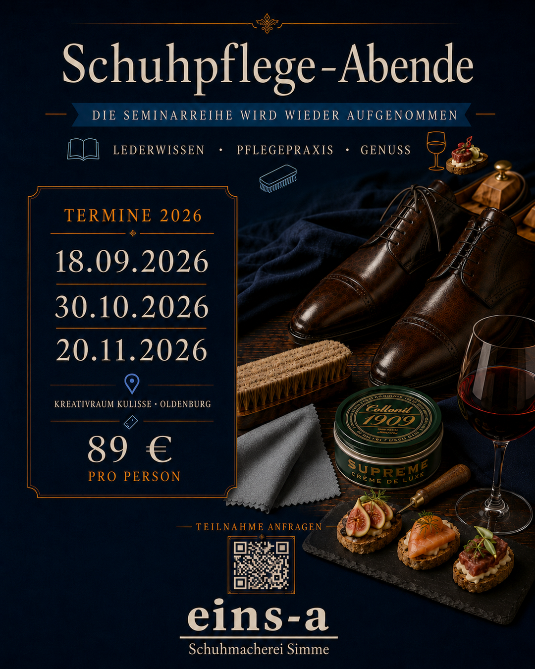 Popup Schuhpflege Seminar Oldenburg