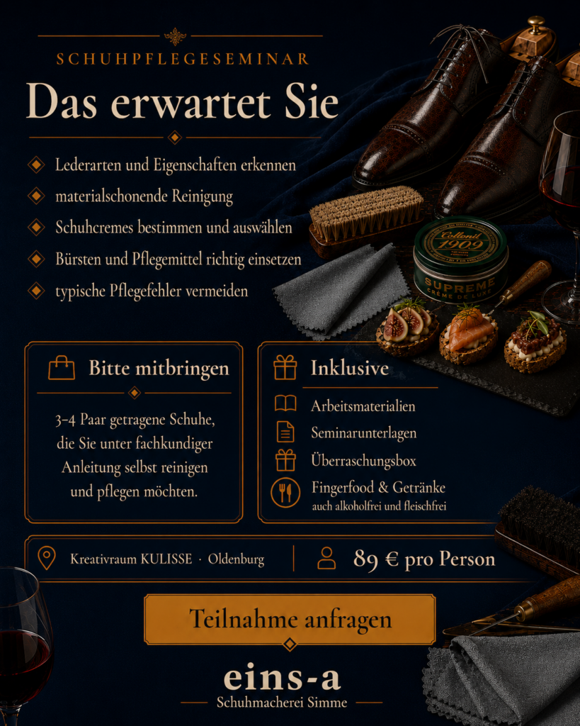 Schuhpflege kannn man Lernen