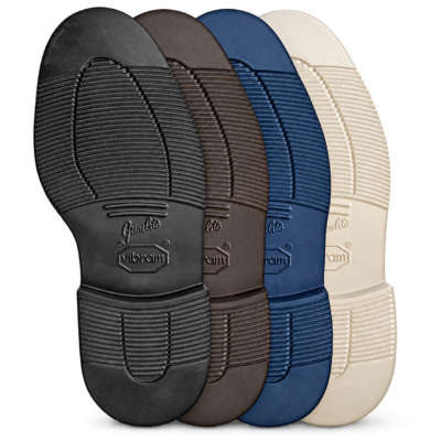 Vibram Bologna Gumlite-Sohlen in Schwarz, Braun, Blau und Creme