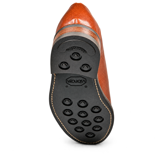 Vernähte Vibram Eton 2055 Gummisohle mit passendem Absatzfleck