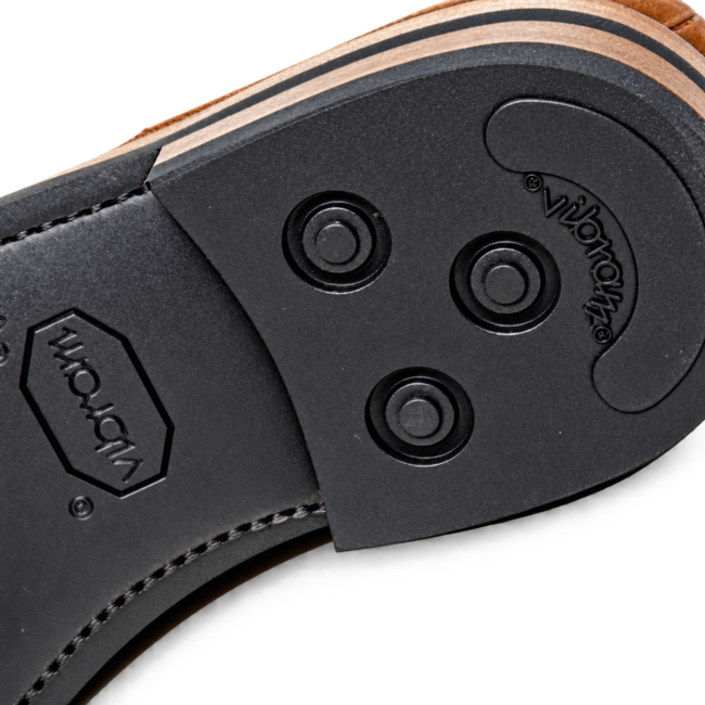 Vibram Eton Absatzflecken in Schwarz und Dunkelbraun