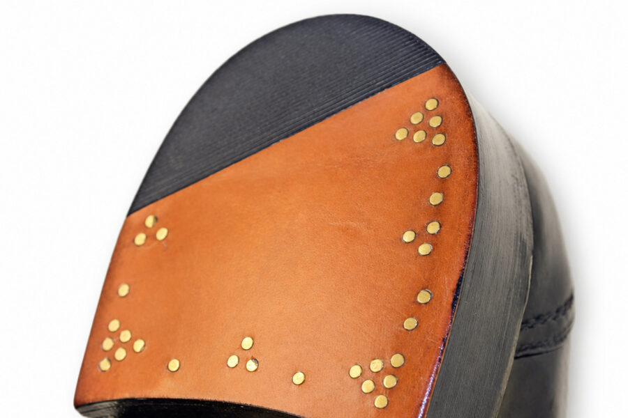Leder-Gummi-Absätze mit Messingstiften für Herrenschuhe